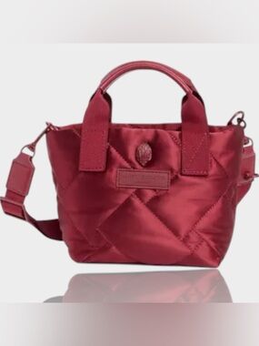 Kurt Geiger 🪢EUC XS Quilted Mini Shooper Tote in Deep Red